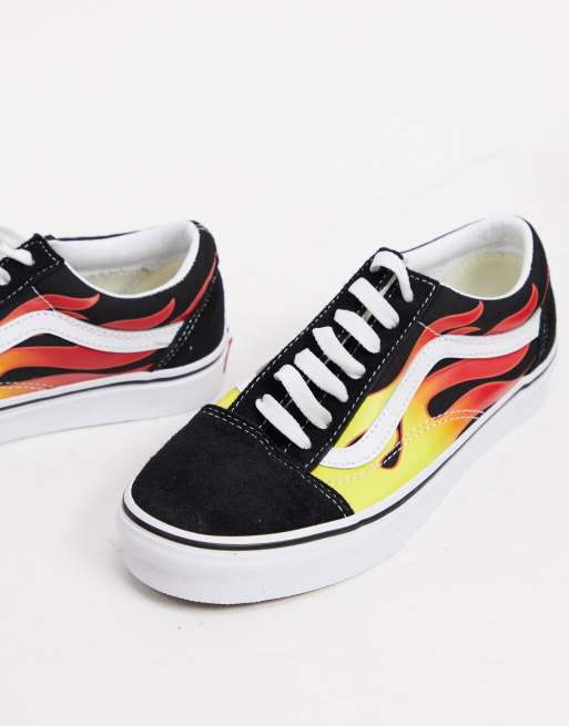 Vans old clearance skool flames