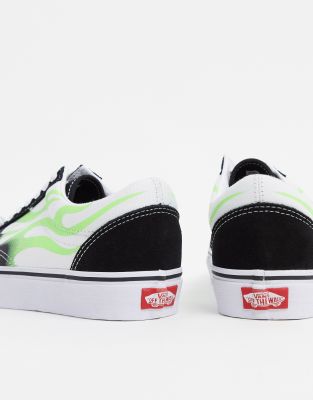 vans old skool flame green