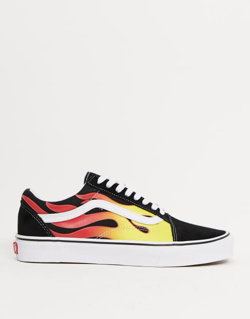 Vans Old Skool - Flame - Sorte sneakers 