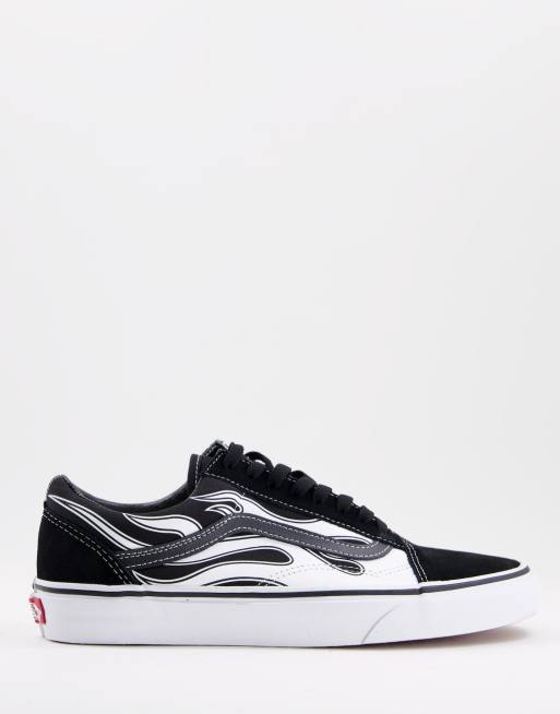Vans Old Skool - Flame - Sorte sneakers 