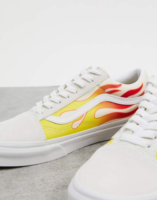 Vans sales white flames