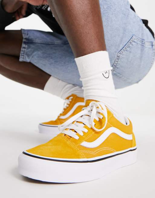 Vans old clearance skool pro yellow