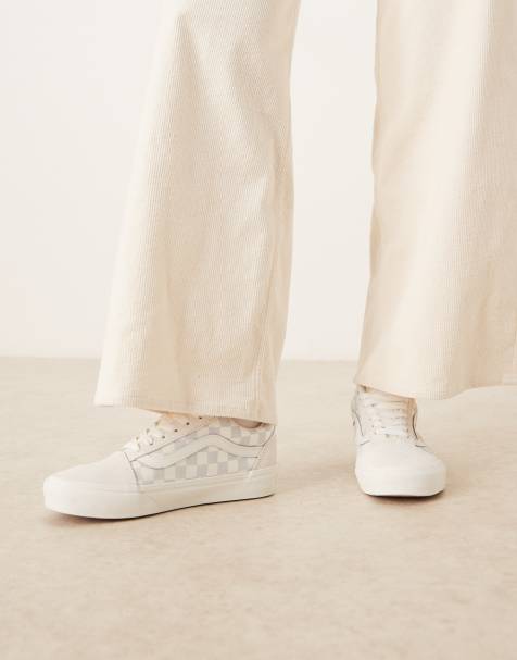 Vans - Old Skool - Grå og hvide sneakers med skaktern - view 1