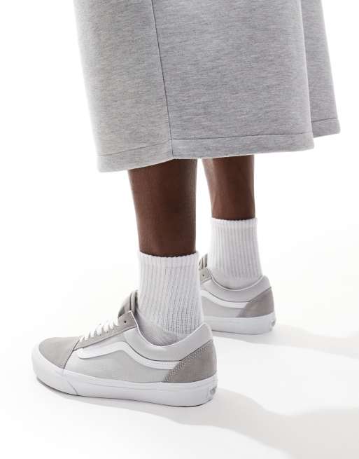 Vans – Old Skool – Grå sneakers i canvas och mocka, 3 av 5