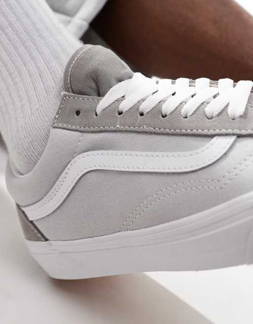 Vans - Old Skool - Grå sneakers i ruskind og lærred, 4 af 5