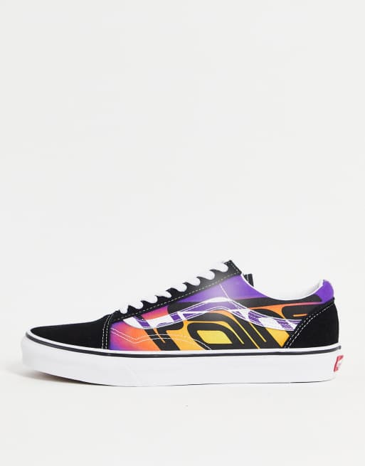 Vans Old Skool Graphic Check sneakers in black and multi 