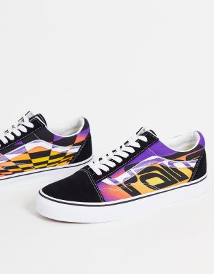 Vans Old Skool Graphic Check trainers in black/multi