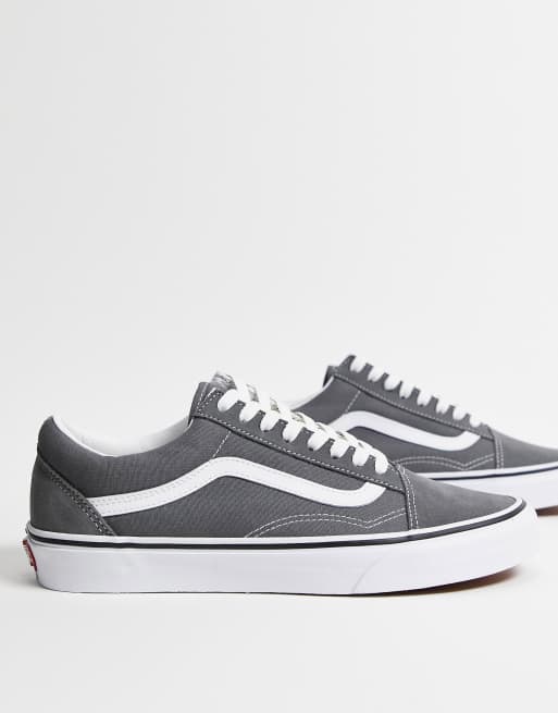 Vans old skool shop grey on feet