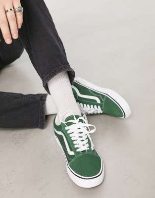 Vans old skool white and outlet green