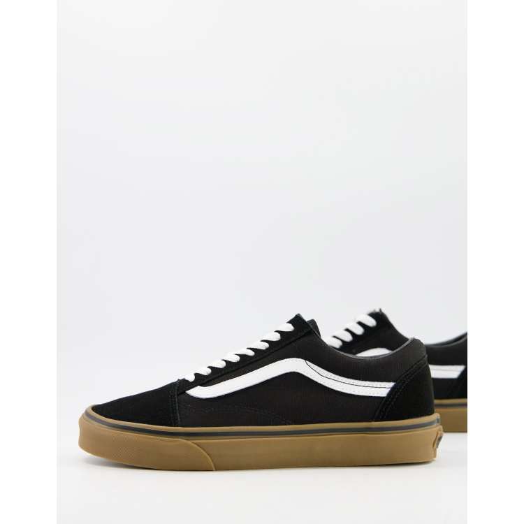 Black old skool outlet vans with gum sole