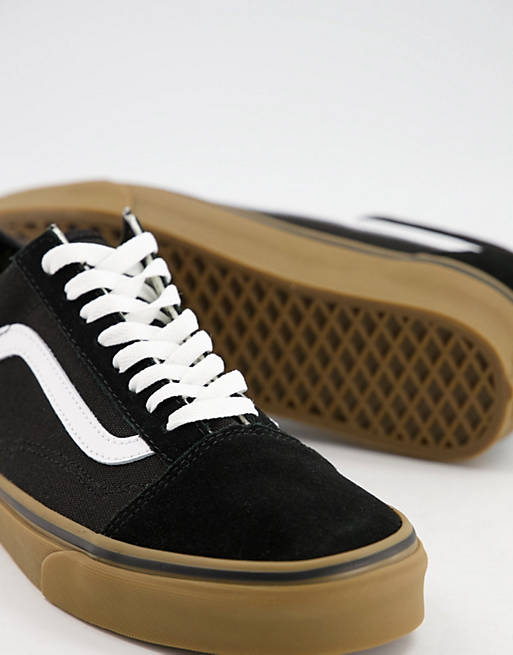 Vans Old Skool Gum Sole sneakers in black | ASOS