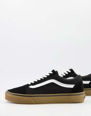 black old skool gum sole