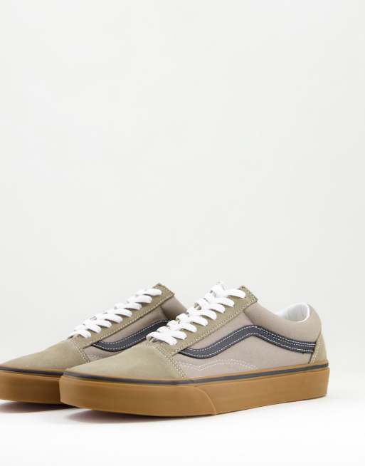 Grey old skool on sale vans gum sole