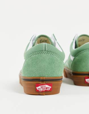 vans old skool gum sole green