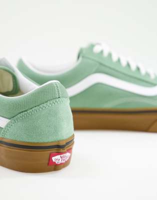 vans old skool gum sole green