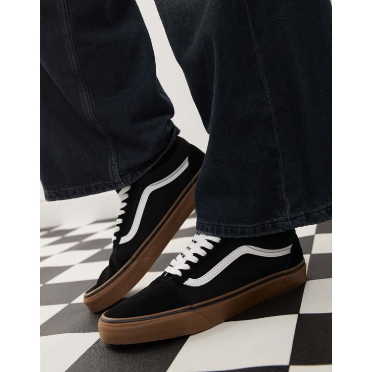 Black gum vans old skool best sale