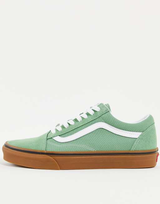 Vans Old Skool Gum sole trainers in green