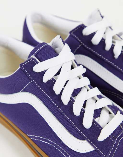 Purple vans hot sale gum sole