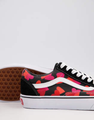 vans old skool pink and black