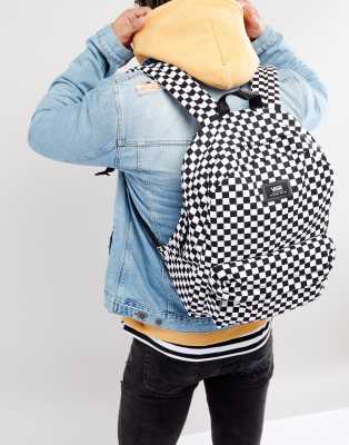 vans blue checkered backpack