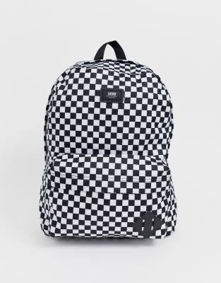 vans black and white checkered backpack