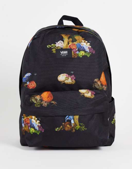 Vans Old Skool IIII mushroom print backpack in black ASOS