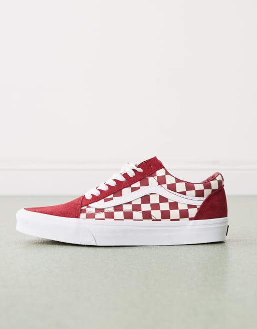 Vans Old skool in red/white ASOS