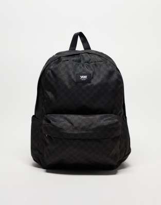 Vans - Old Skool - Karierter Rucksack in Schwarz