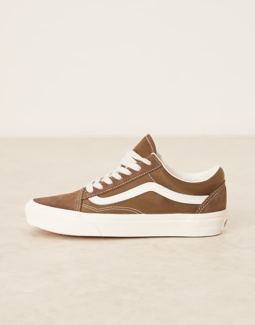 Vans – Old Skool – Kastanjebruna sneakers med naturvita detaljer, 2 av 5
