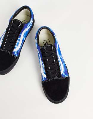 black lightning bolt vans