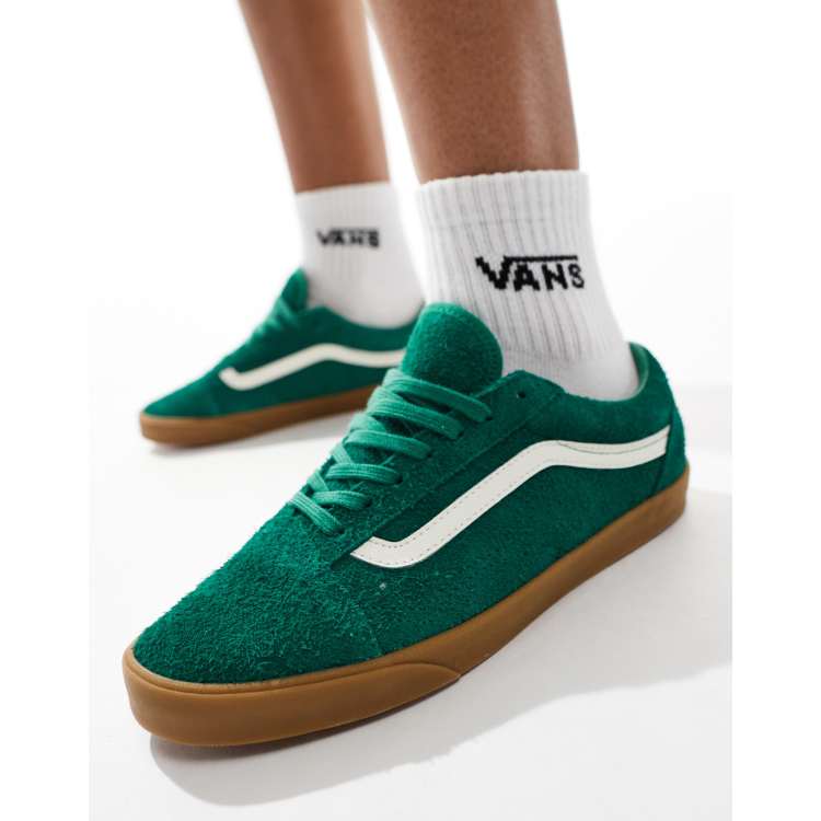 Vans Old Skool Lowpro gum sole sneakers in green