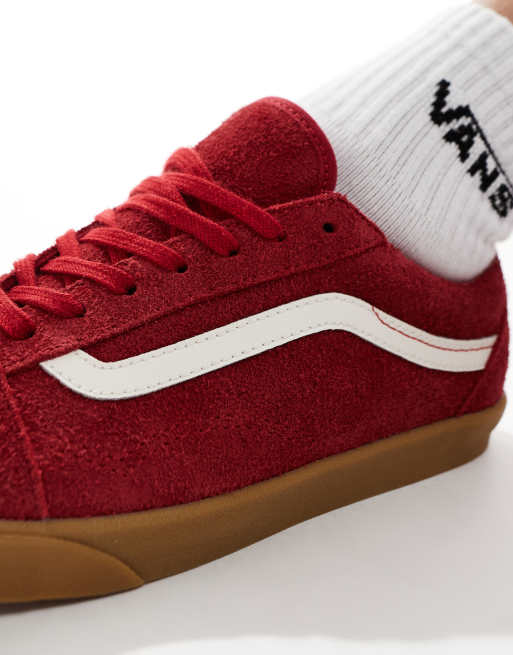 Red vans low pro online