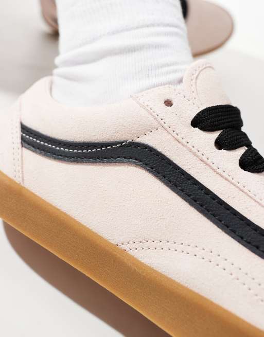 Vans Old Skool Lowpro sneakers with rubber sole in light pink, 4 of 5