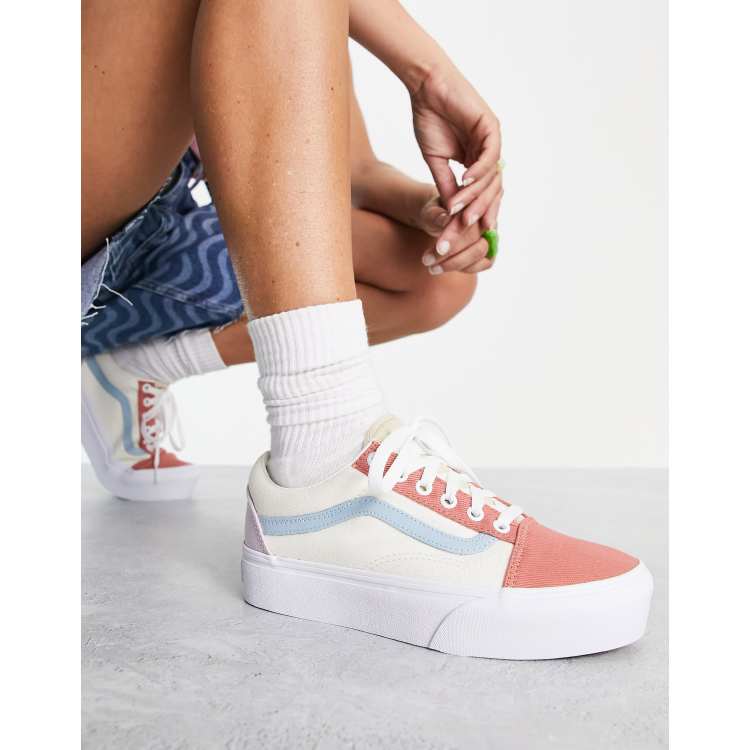 Vans old skool rosa cheap plateau