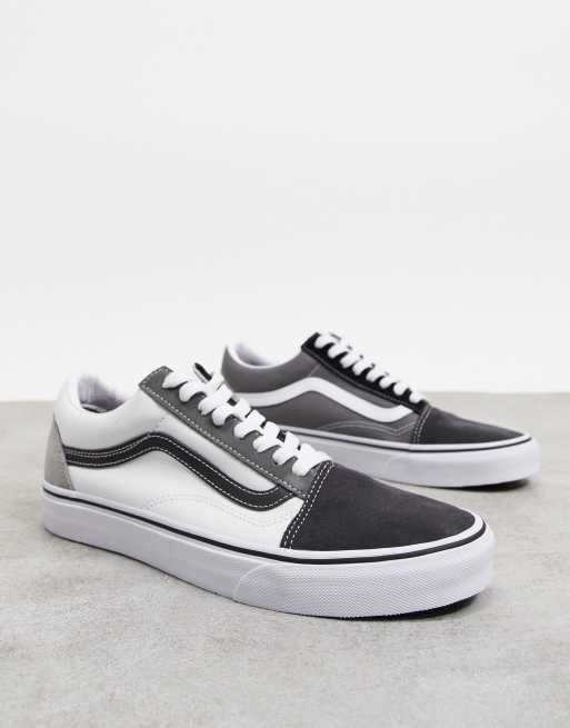 Black white on sale and grey vans