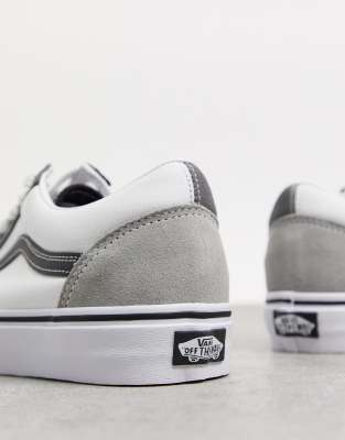 gray and black old skool vans