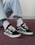 [Vans] Vans Old Skool monochrome checkerboard sneakers in black 43 BLACK