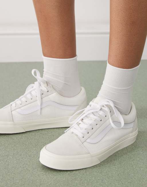 Vans – Old Skool Monochrome – Sneaker mit Schachbrettmuster in Weiß, 5 von 5