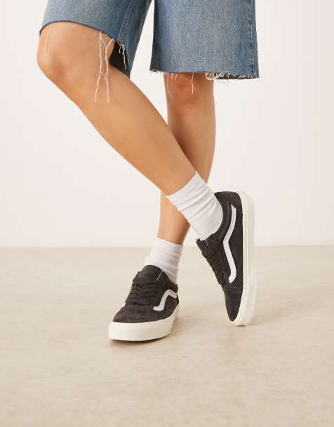 Vans – Old Skool – Mörkbruna sneakers i mocka - view 1