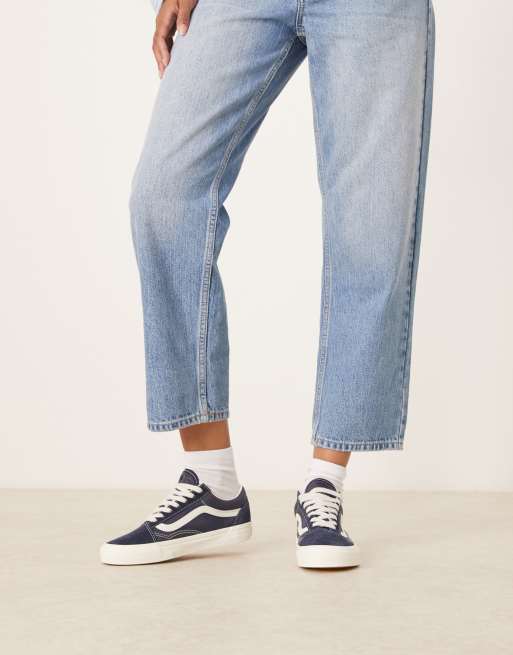 Vans - Old Skool - Mørk marineblå sneakers med råhvide detaljer, 5 af 5