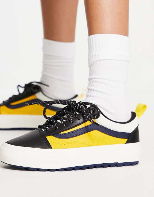 Yellow and black low cheap top vans