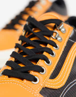 vans old skool black orange