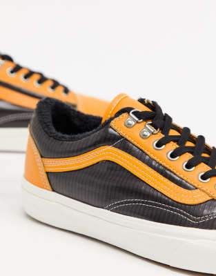 vans old skool orange black