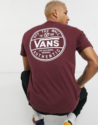 Vans Old Skool Original t-shirt in burgundy