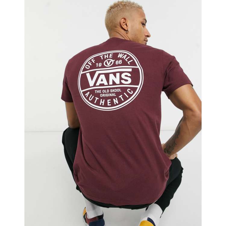 Vans tee maroon