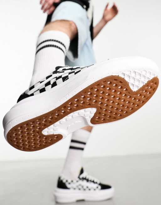 Vans Old Skool Checkerboard Sneakers in Black and White