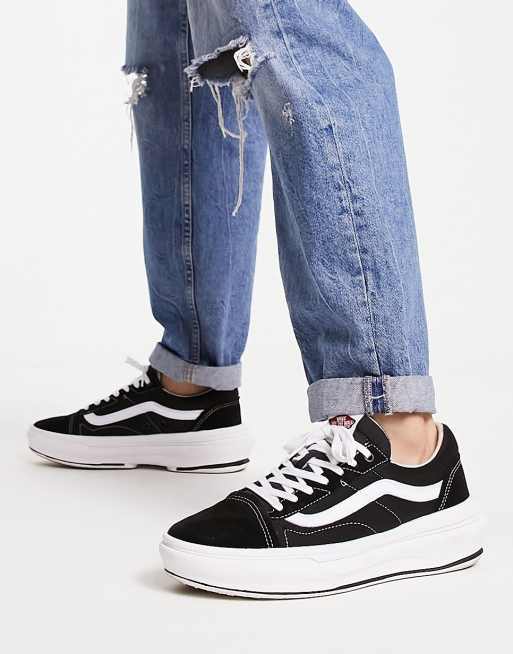 Retouch fejre automat Vans Old Skool Overt CC sneakers in black and white | ASOS