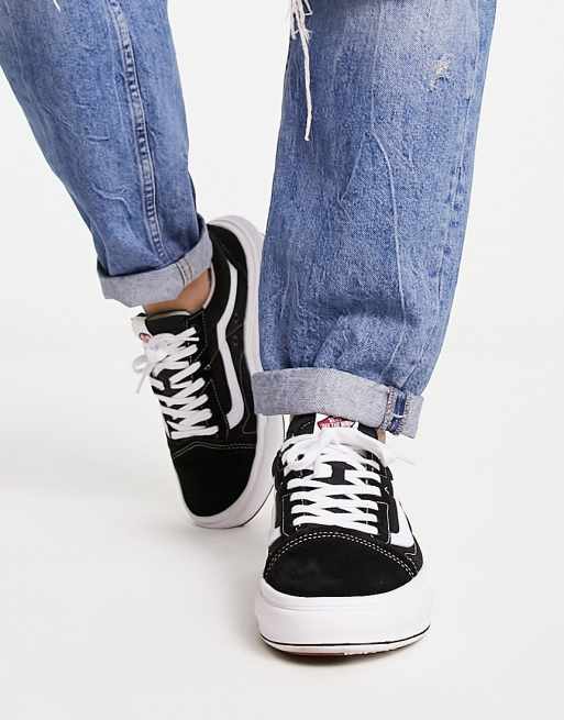 Vans Old Skool Overt CC Checkerboard Sneakers in Black and White