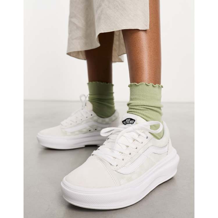 Vans Skool Overt sneakers in white checkerboard | ASOS