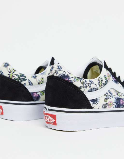 Vans old skool shop damskie w kwiaty